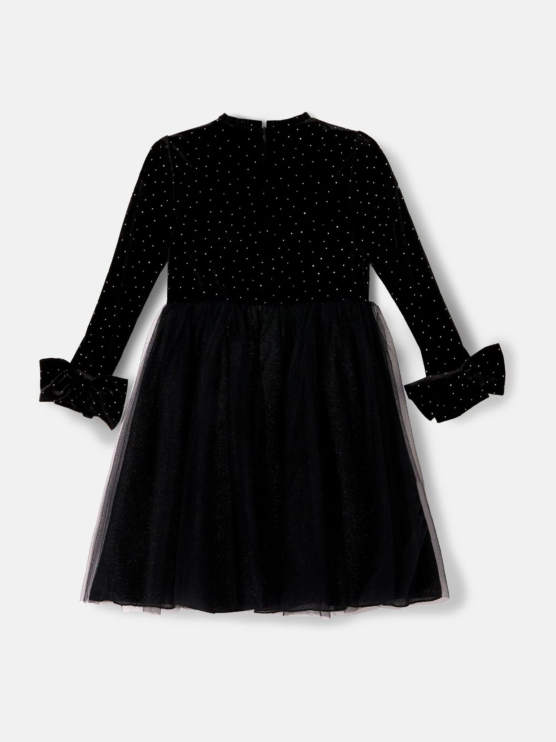 Zwart - Angel & Rocket Elsie Velvet Tulle Dress