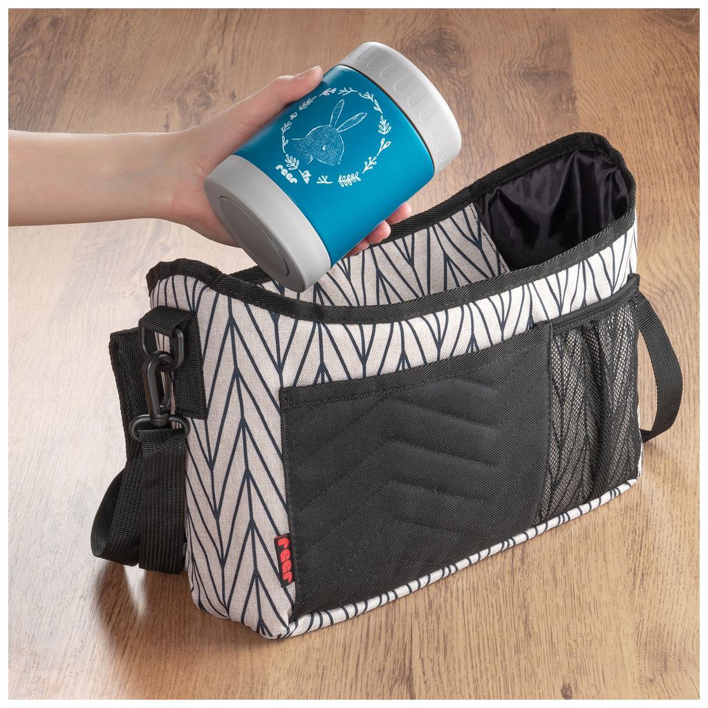 reerreer   Edelstahl Warmhaltebox silber petrolblau 300ml