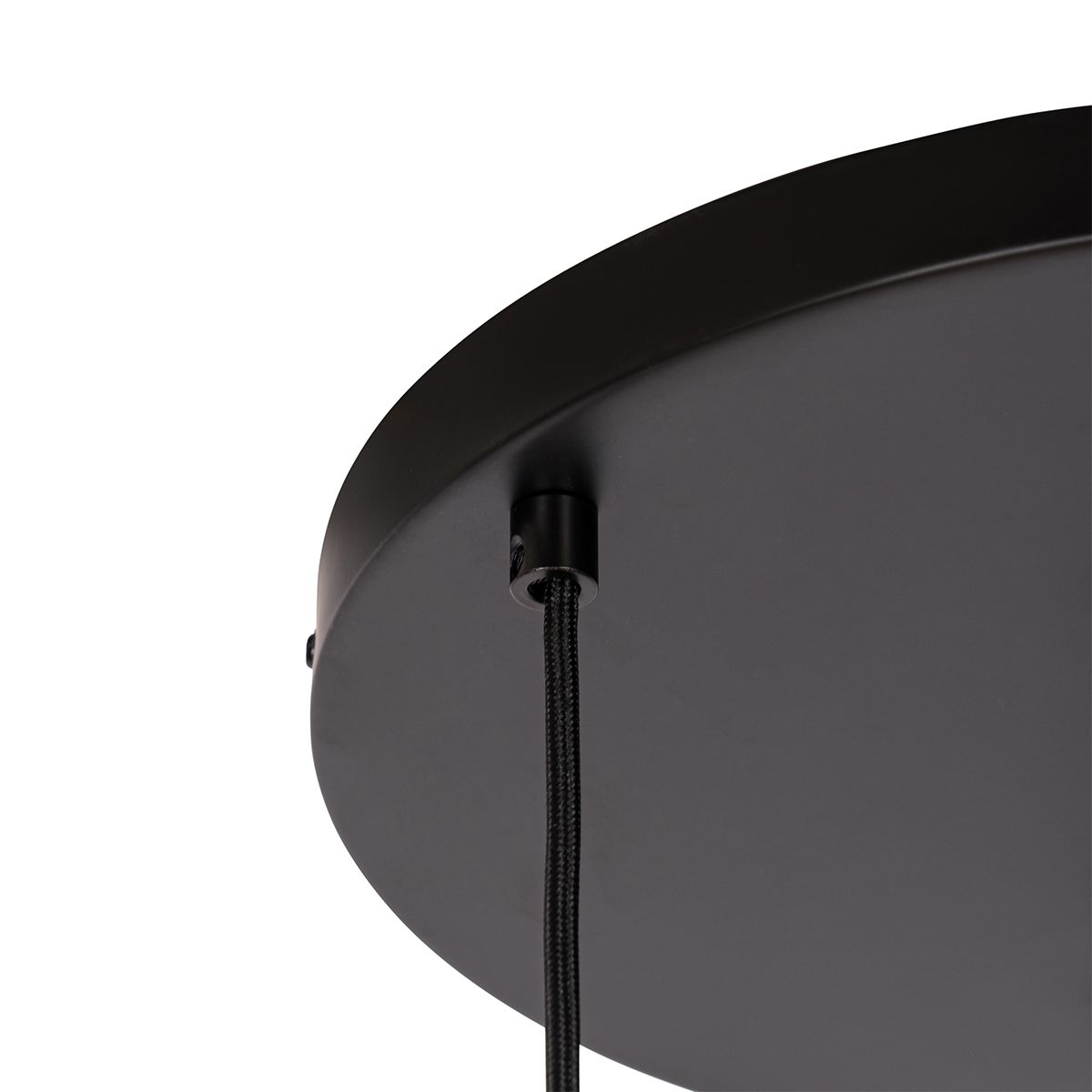 Smart hanglamp zwart met messing en amber glas 3-lichts incl. 3 Wifi G95 - Zuzanna