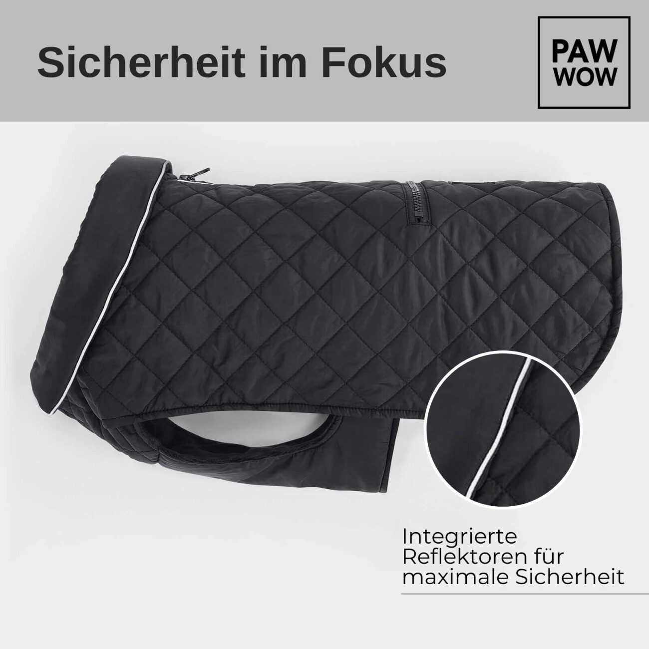 PAW WOW Hundejacke FRITZ Schwarz M