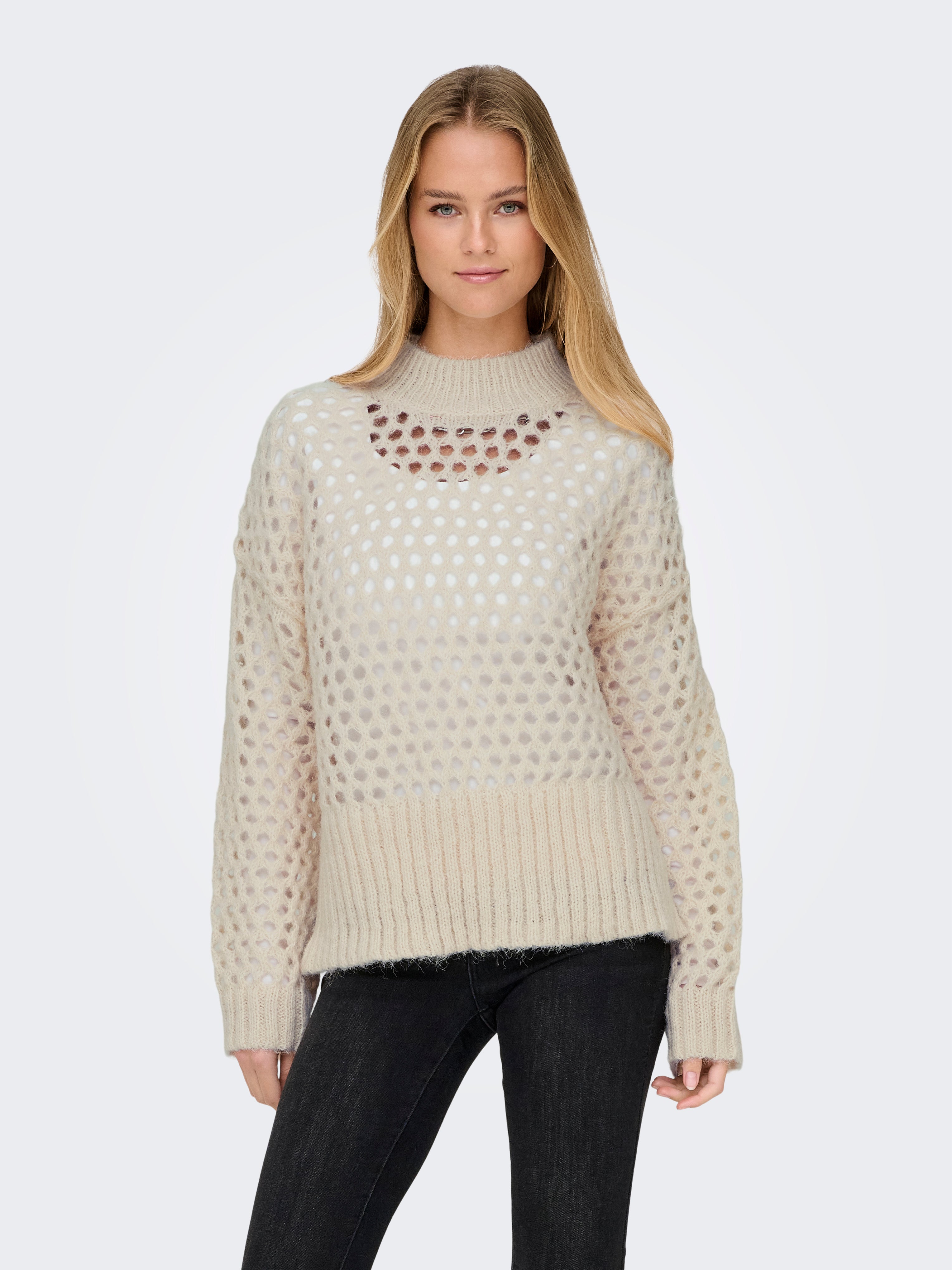 ONLBILLIE Strickpullover Whitecap Gray