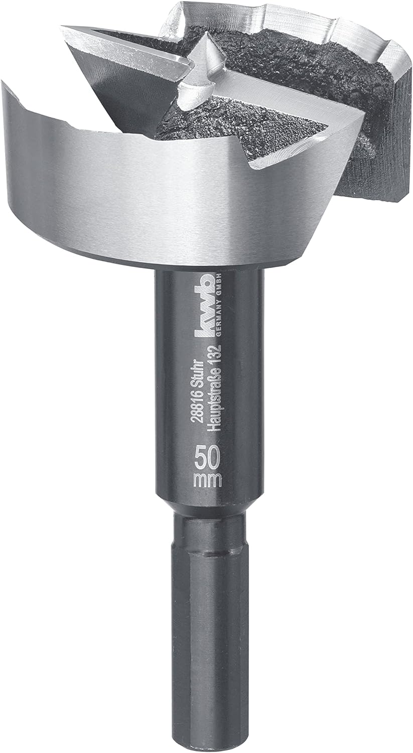 kwb SPEED Forstnerbohrer ø 50 mm aus vergütetem Spezialstahl mit präzisem Wellenschliff, Zentrierspitze, optimal geschärften sowie gehärteten Schneiden und polierter Oberfläche
