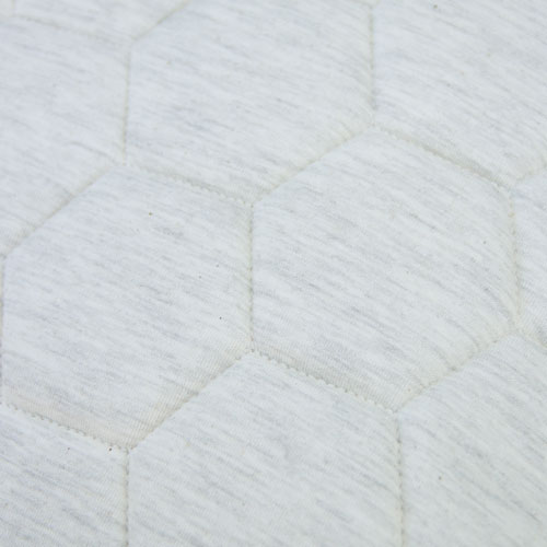 Kussen Hexagon puff ivory peacock