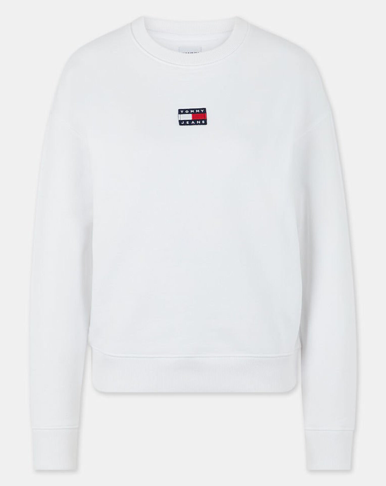 Tommy Jeans Sweat Tommy Center Badge Crew blanc