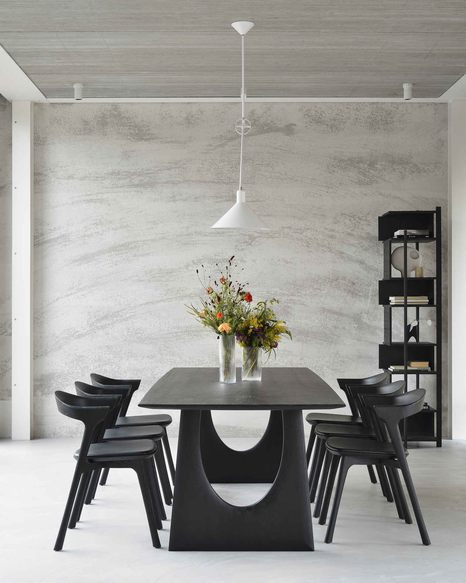 Tafel Geometric - zwart eiken - 220x100