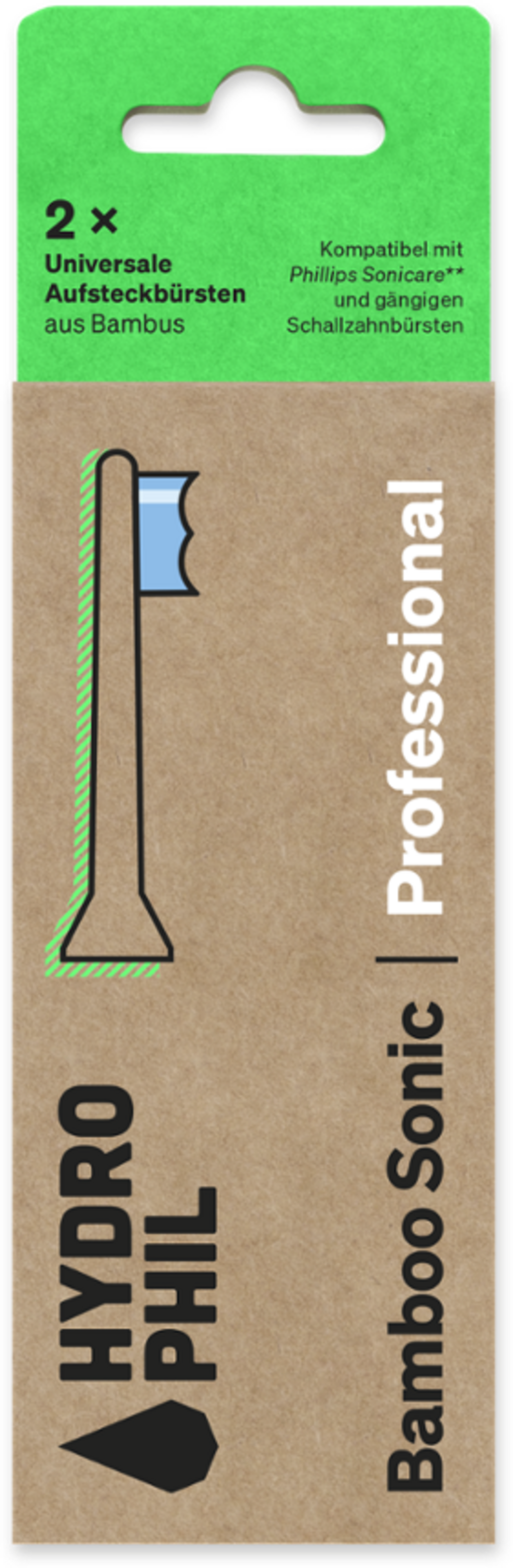 Hydrophil  Bamboo Sonic Professional Aufsteckbürsten