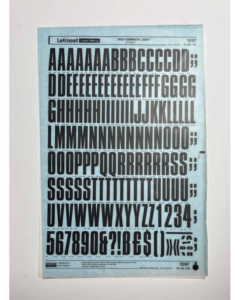 letraset-1097- COMPACTA LIGHT - 120pt