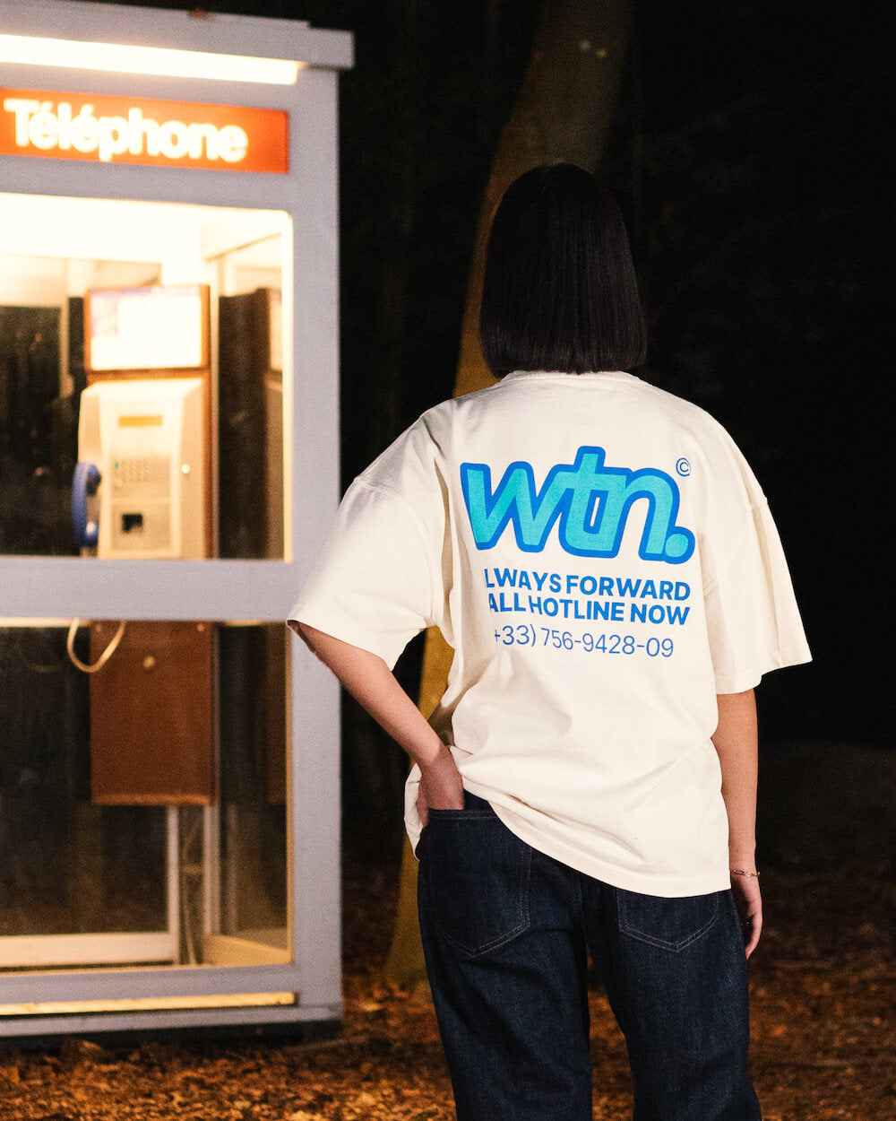 wtn. Hotline T-Shirt Creme