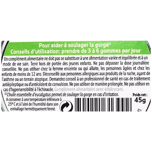 Forté Pharma Forté Royal Goma de Mascar para Garganta com Eucalipto 45g