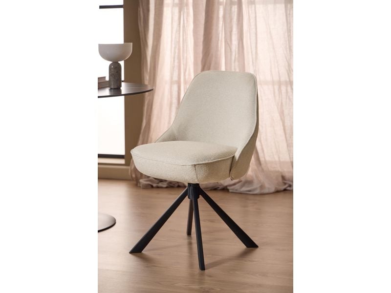 AC Design Stuhl Carlton 2 Stück, Beige Esszimmerstuhl mit ergonomischem Sitz