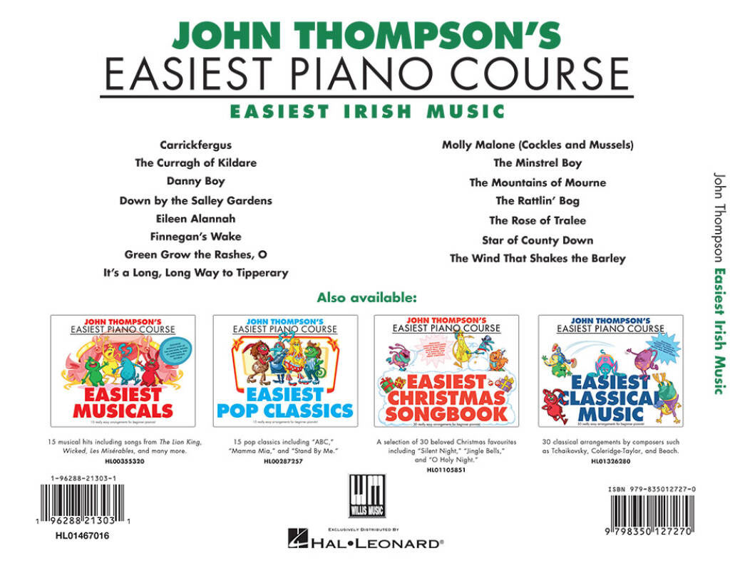 HAL LEONARD JOHN THOMPSON'S EASIEST IRISH MUSIC
