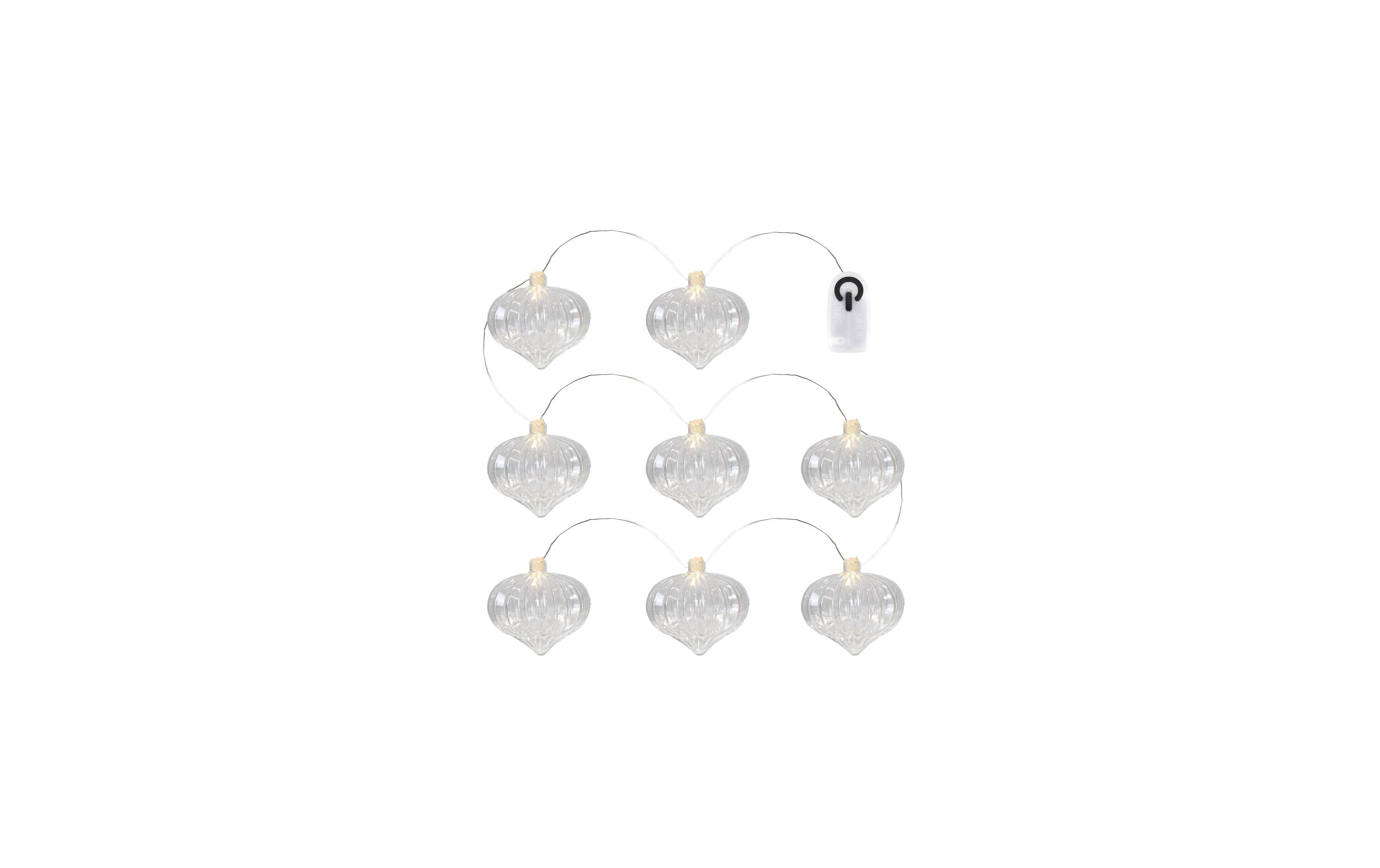 LED-Lichterkette Millie, 8 LEDs, 1.5 m, TransparentLED Lichterkette aus Glas, Transparent