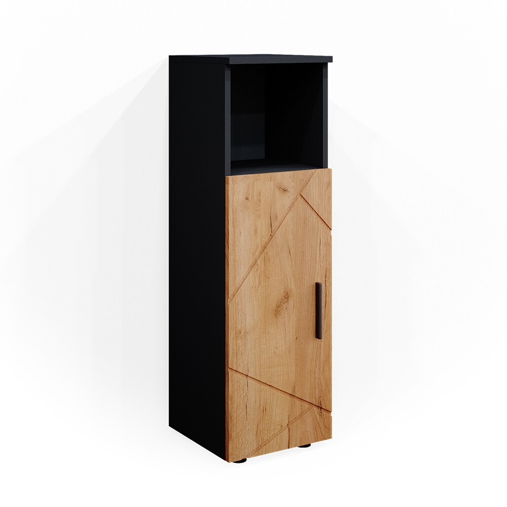 Vicco Midischrank Badschrank Badezimmerschrank Irma 3 Fächer 1 Tür Anthrazit/GKO