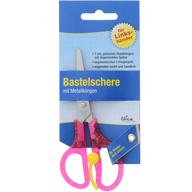 Kinderschere - abgerundet - für Linkshänder