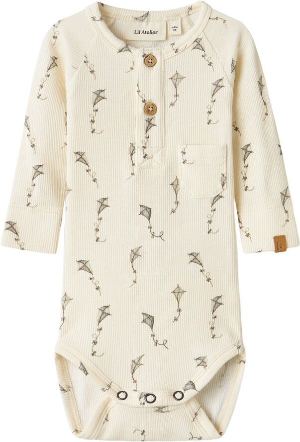 Lil' Atelier NBMGAVO ELM LS SLIM BODY LIL NOOS Turtledove/kites