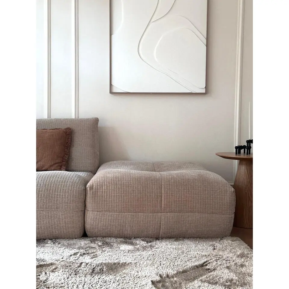 Interieur05 Hoogpolig vloerkleed Odelia beige/wit - 200 x 290 cm