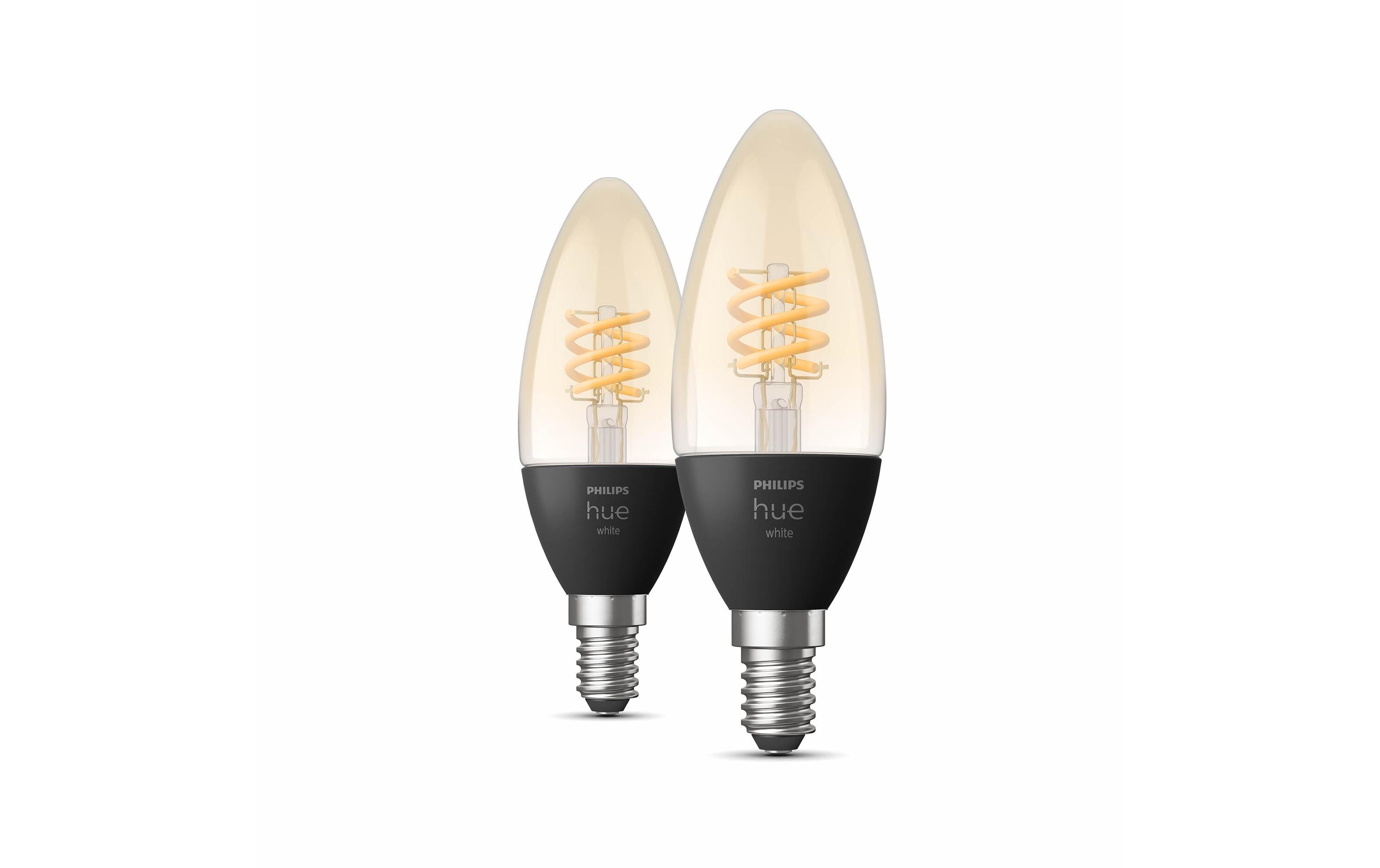 Leuchtmittel White E14 Kerze Doppelpack Filament 2 x 300 lmPer Bluetooth steuerbares Hue E14-Leuchtmittel