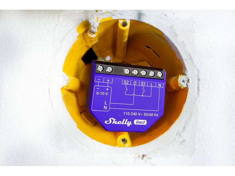 Shelly Smart Home Dimmer 0-10 V Gen3 Smart Dimming Controller mit Leistungsmessung