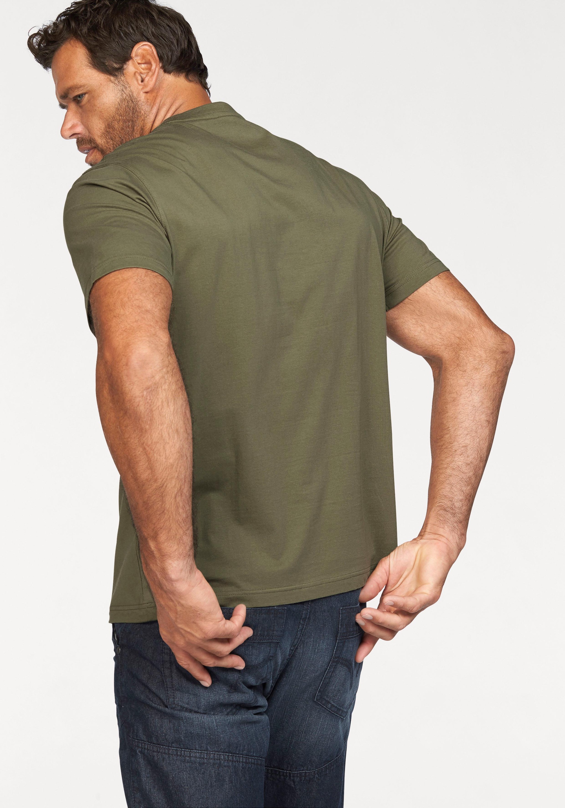 Man's World T-Shirt , Kurzarm,  lässige Passform,  bedrucktes Design,  Rundhals