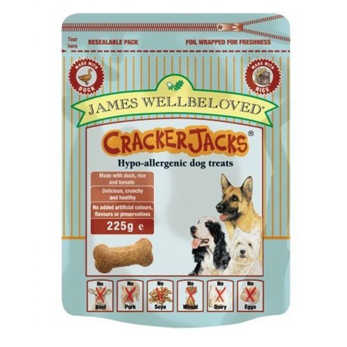 Petiscos de pato hipoalergênicos para cães, sabor natural.