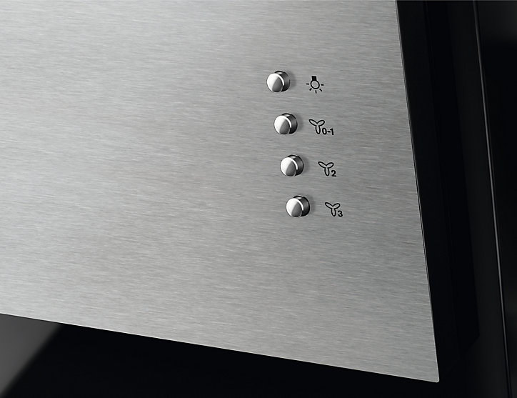 Hotte inclinée Electrolux LFV319Y noir et inox, 90 cm