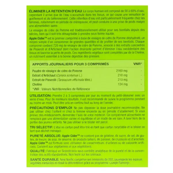 Sidra de maçã New Nordic, 60 comprimidos