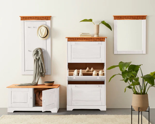 Home affaire Sitzbank »Lisa« mit Stauraum und 2 Drehtüren, Breite 90 cm