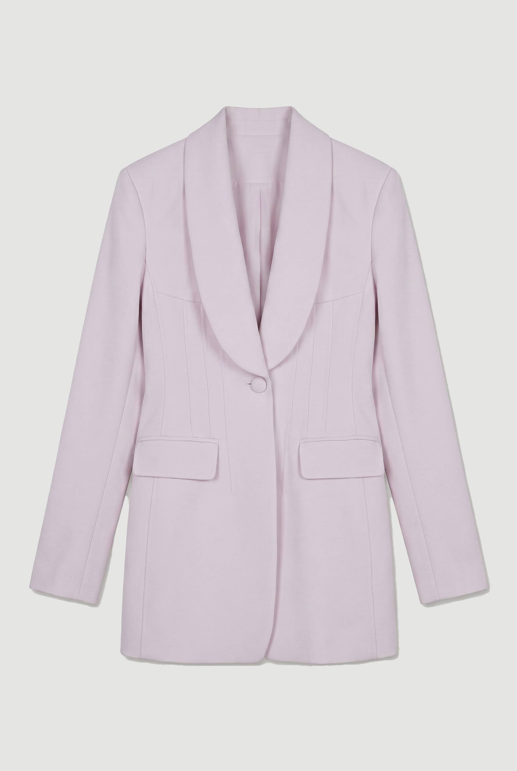 KarenMillen Blazer Cintré Une Boutonnière En Tissu Stretch Compact