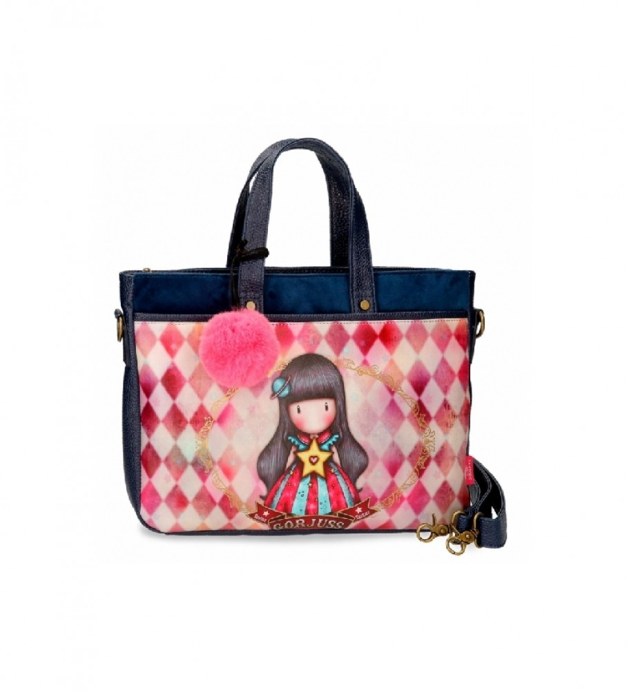 Santoro Bolso Gorjuss Moon Buttons rosa, azul -39x28x6,5cm-