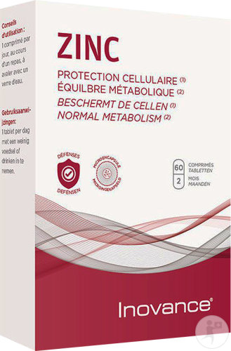 Inovance Zinc Complément Alimentaire Protection Cellulaire 60 Comprimés