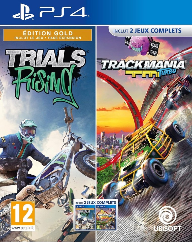 Trials Rising Gold Edition + Trackmania Turbo (FR/Multi in Game)- PlayStation 4