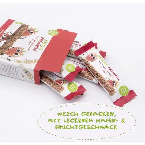 Bio Fruchtiger Haferriegel Erdbeere
