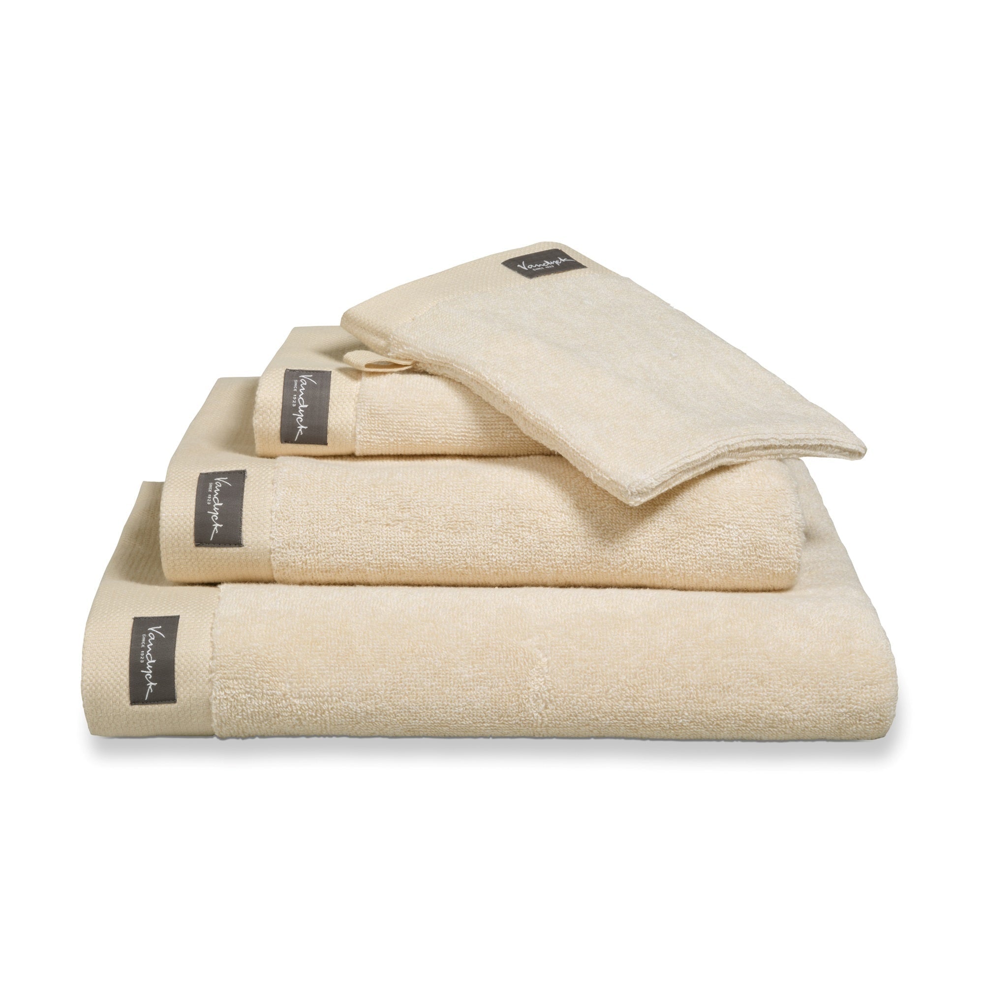 Gastendoek Home Mouliné Bleached Sand | Beige | Geel | Katoen