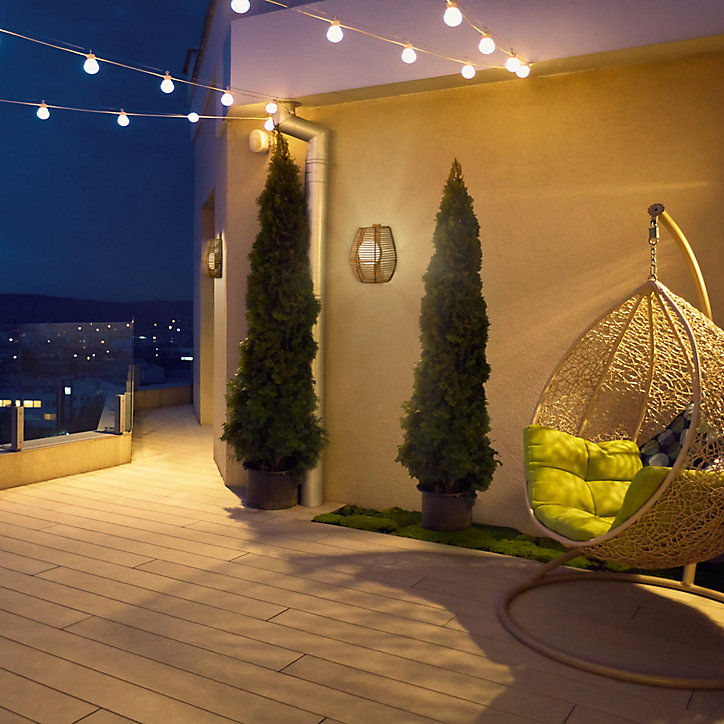 Applique murale Bossa dimmable LED intégrée naturel 900lm 9W IP54 blanc chaud New Garden