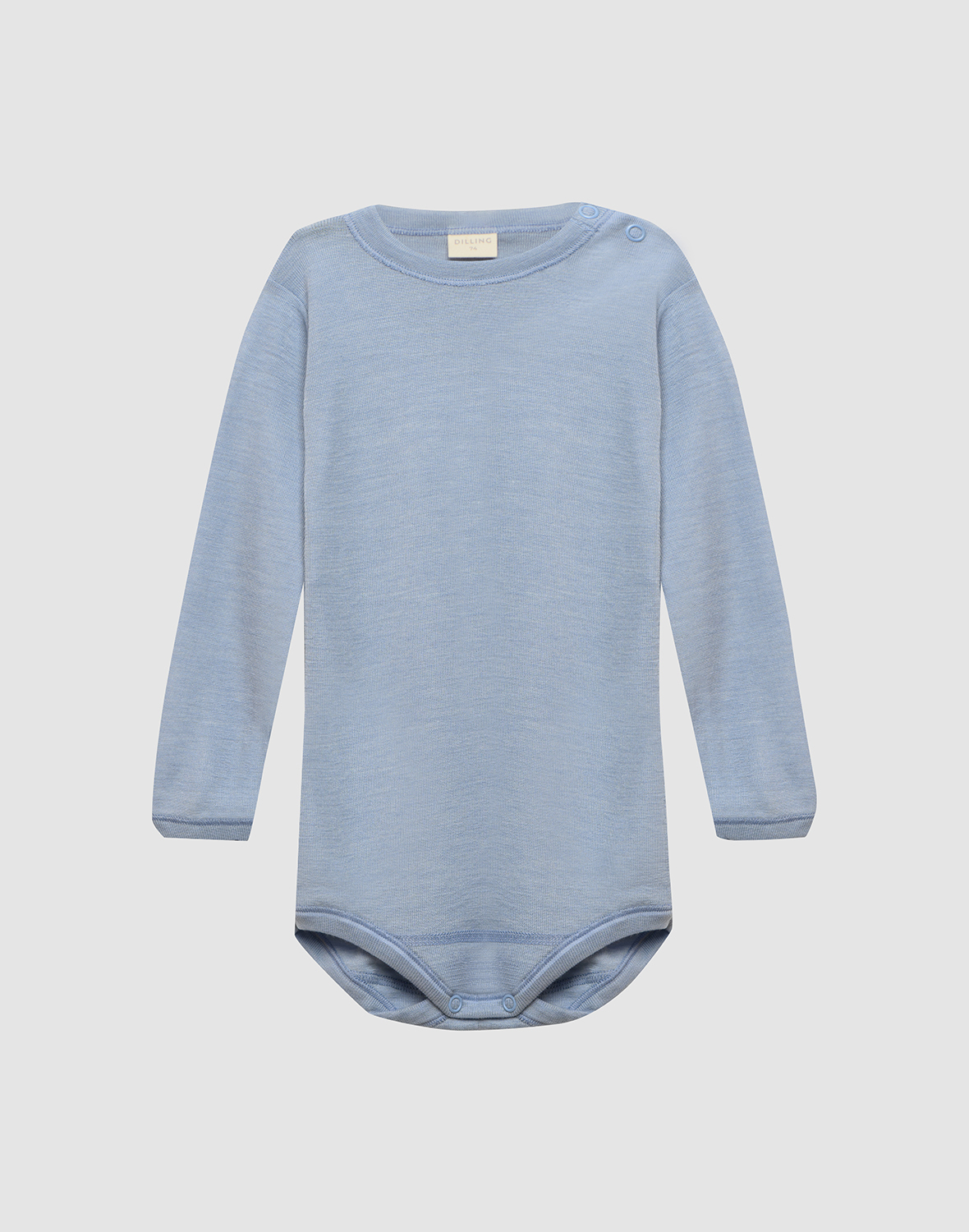 Romper met lange mouw van merinowol/zijde voor baby's -