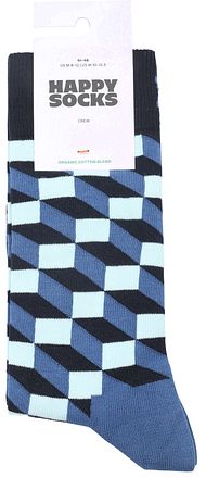 Happy Socks Sokken Blokken Blauw FIO01-6050 kopen