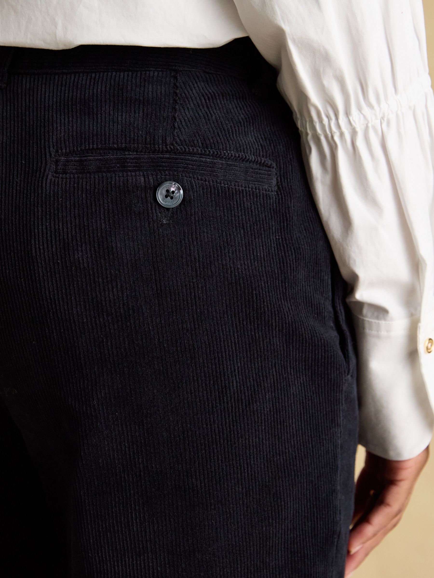 Marineblauw - Joules Calla Cord Tapered Trousers