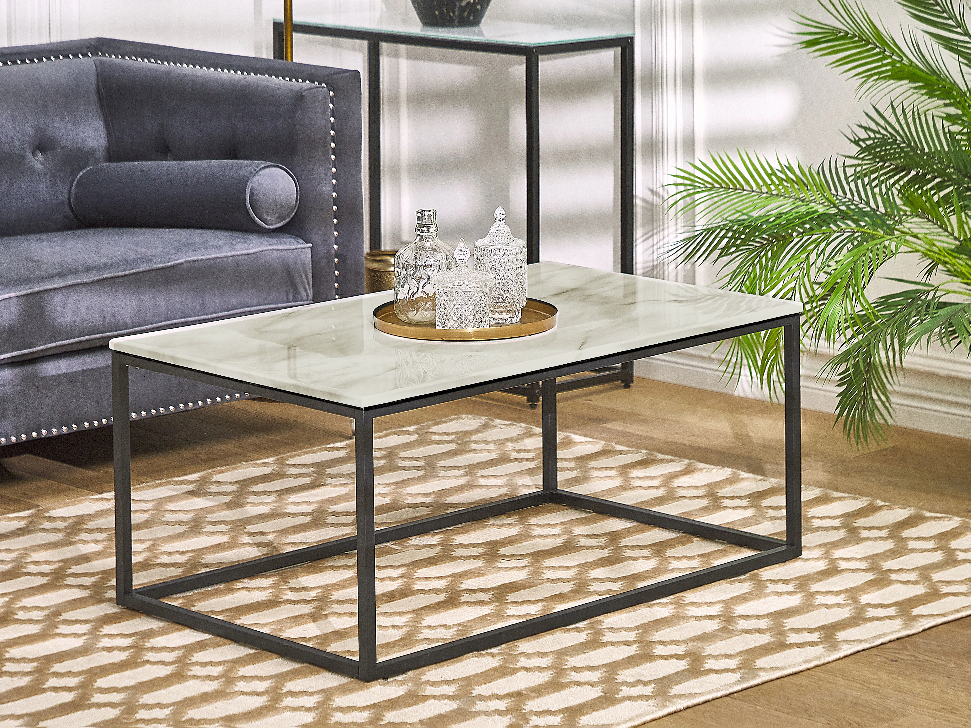 Salontafel DELANO Marmer/zwart