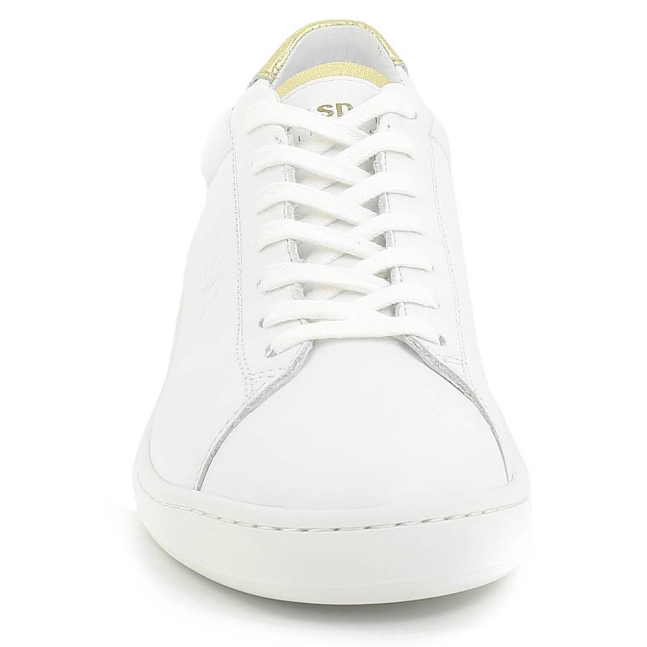 Le Coq Sportif Baskets en Cuir Blazon Made In France blanc/doré