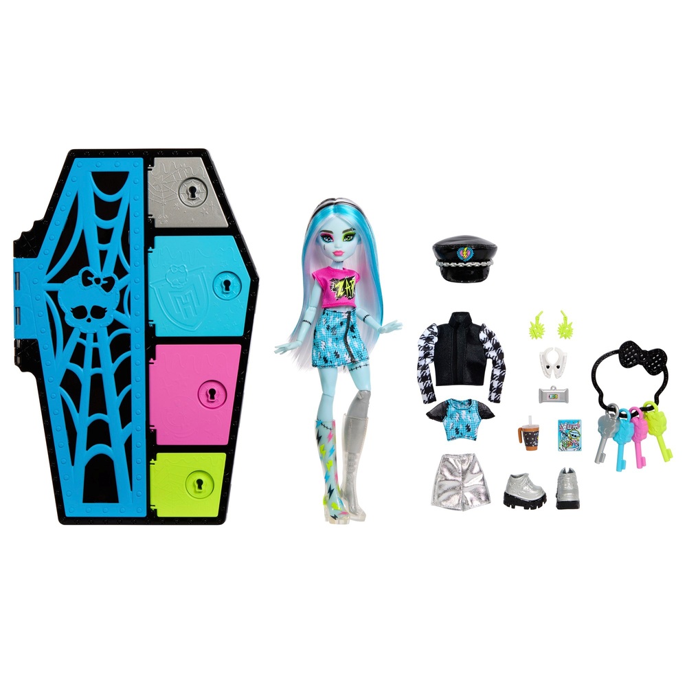 Monster High Skulltimate Secrets Frankie Stein Puppen-Modeset mit Spind