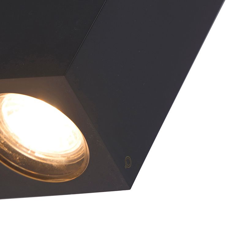 Smart wandlamp grijs van kunststof Incl. 2 Wifi GU10 - Baleno