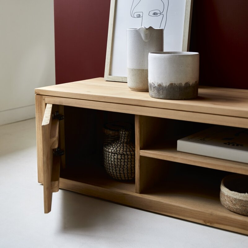 Meuble TV Basil en teck L 140 cm