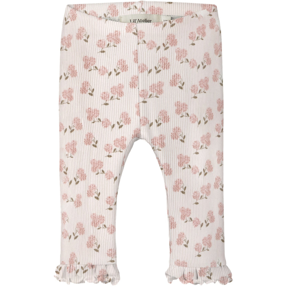 Køb Lil'Atelier Coconut Milk Hydrangea Nbfgago Kny Slim Leggings Lil