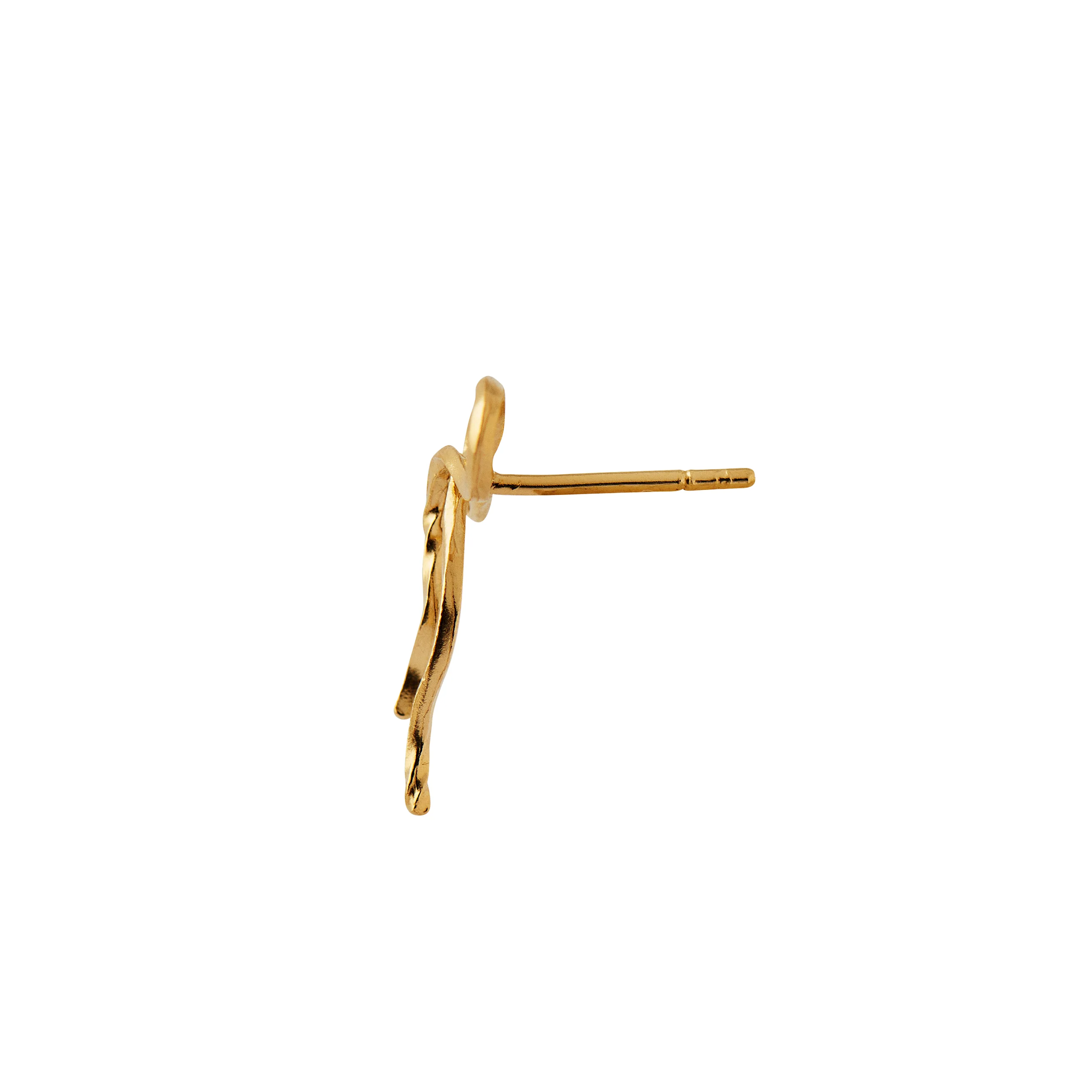 STINE A Jewelry  Flow Bow ørering - forgyldt