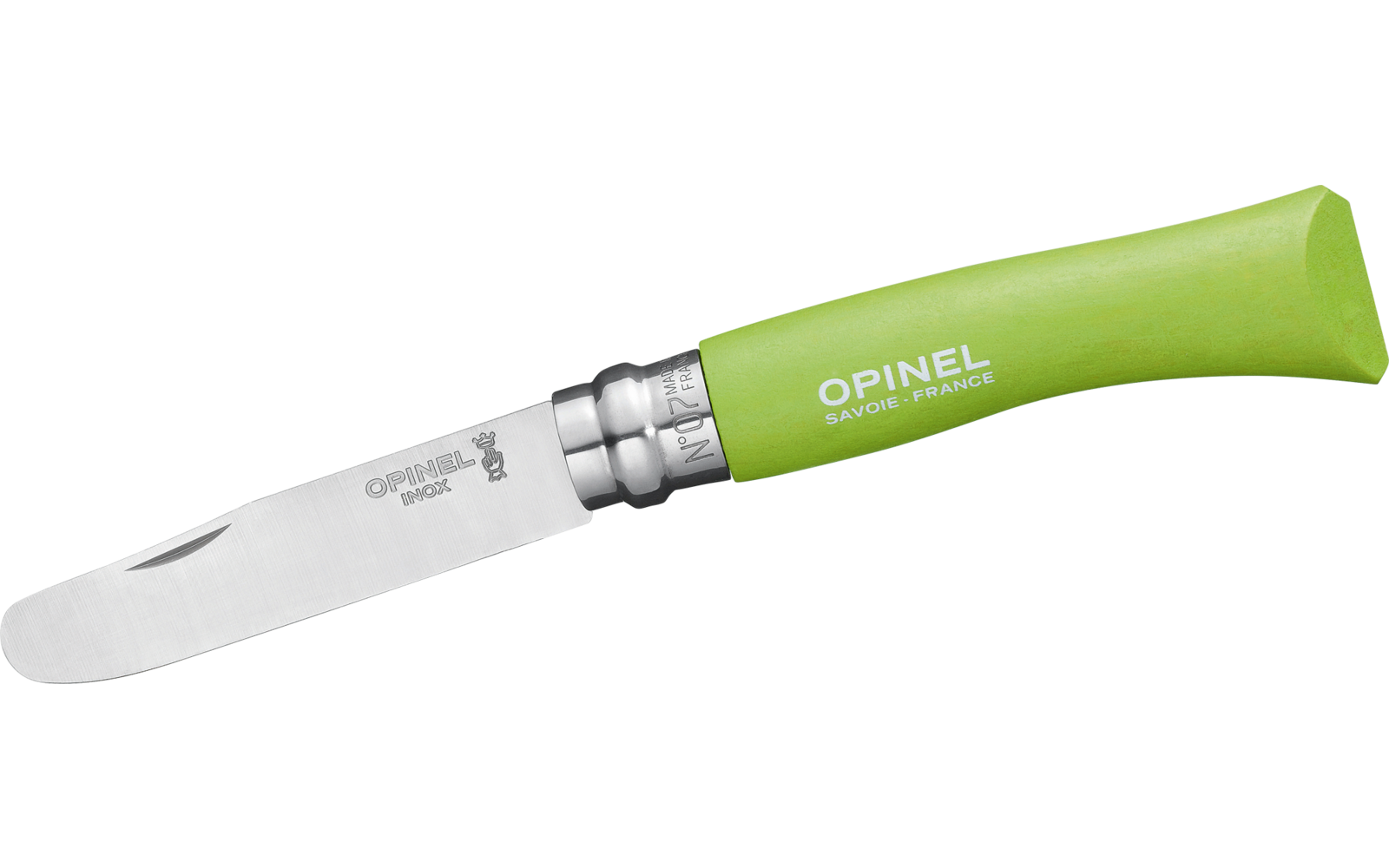Opinel N°07 Taschenmesser für Kinder Klingenlänge 8 cm rot