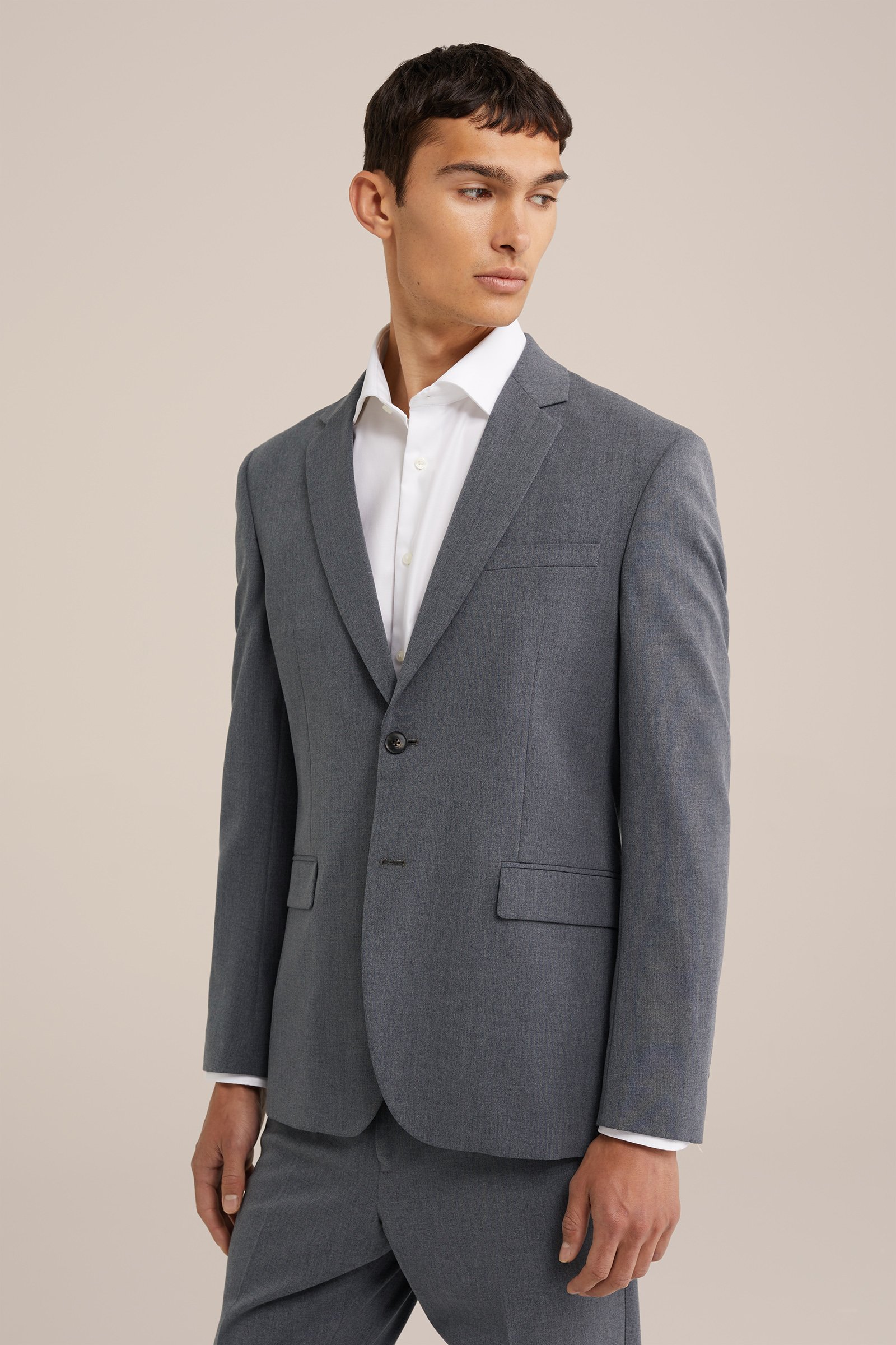 slim fit blazer Fundamentals Grijs