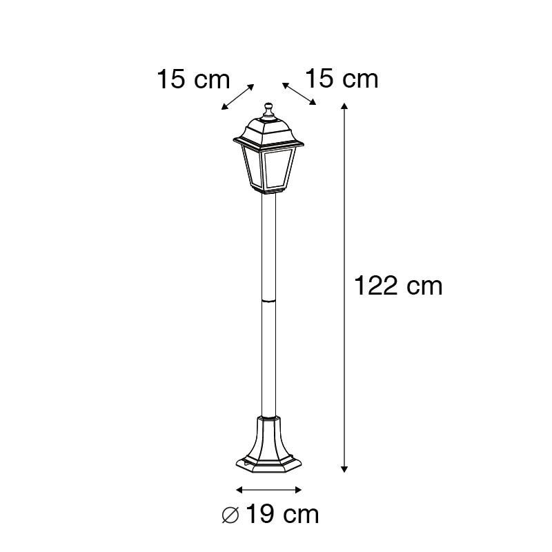 Klassieke lantaarn antiek goud 122 cm IP44 - Capital