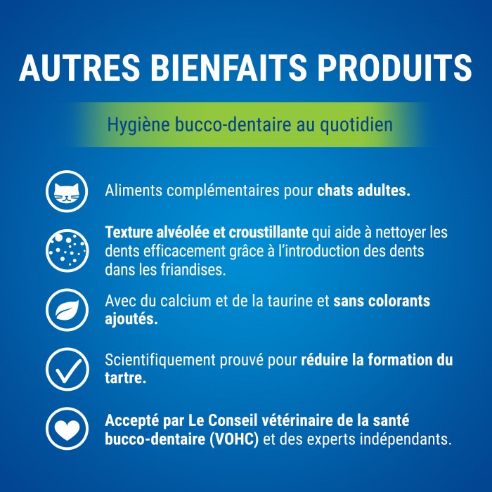 Bouchées Dentalife au saumon - Friandises bucco-dentaires pour chat