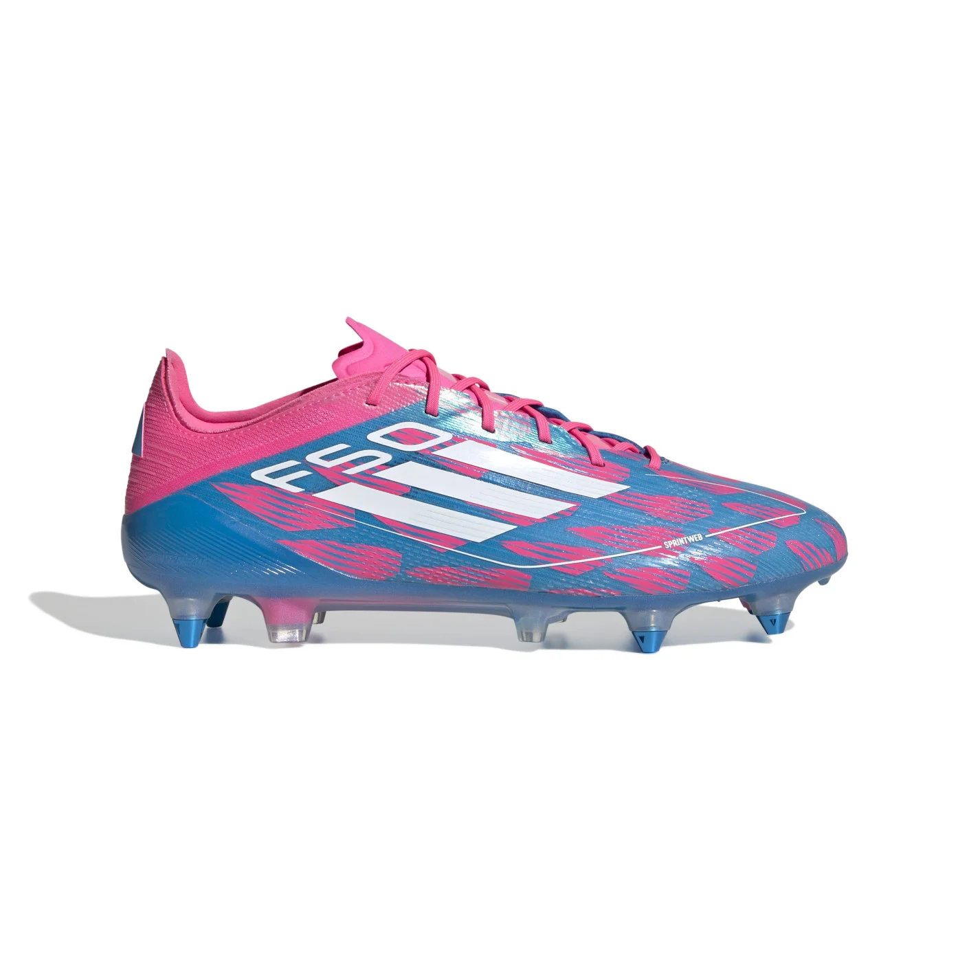Adidas F50 Elite IJzeren-Nop Voetbalschoenen (SG) Blauw Roze Wit