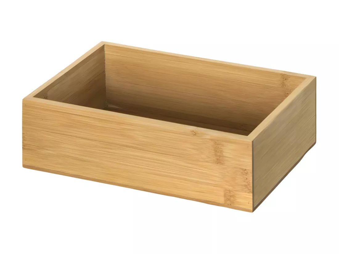 Organiseur de cuisine 3 rangements superposables et coulissants en Bambou